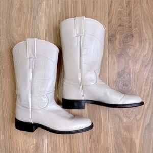 Justin Boots L3713 Women’s Western Cowboy Boots Bone Leather Size 5 B